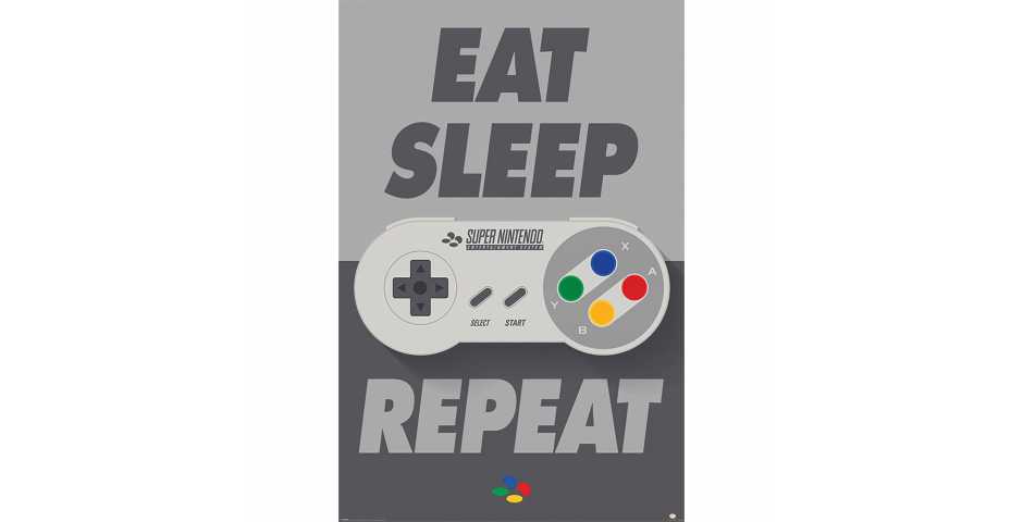 Постер Nintendo (Eat Sleep SNES Repeat)